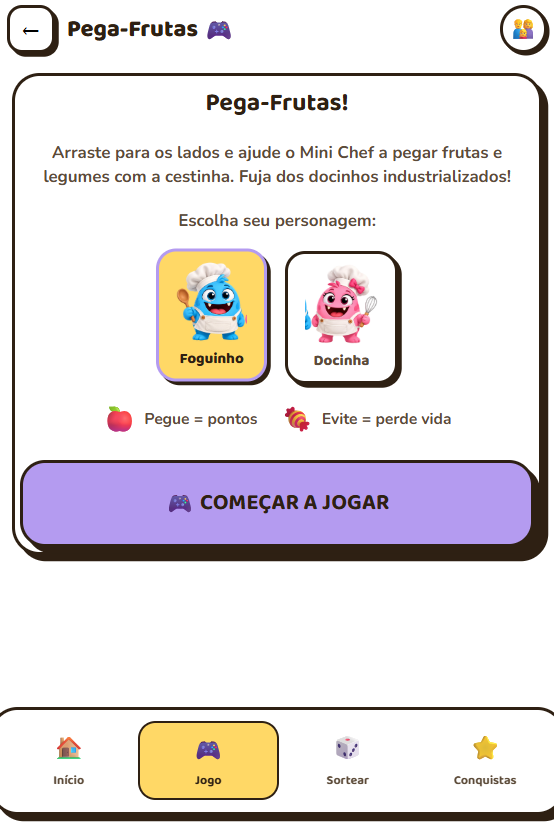Tela de introdução do jogo