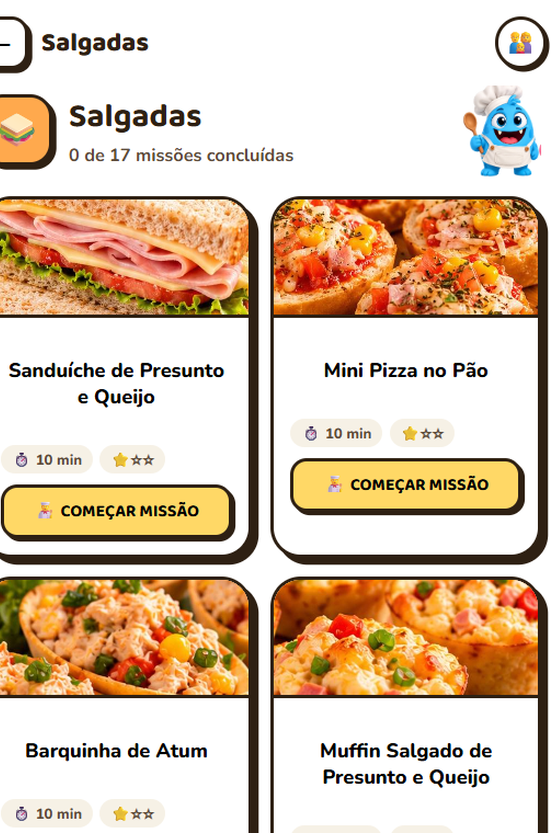 Categoria de receitas salgadas